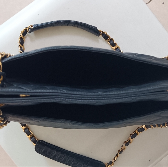 Chanel Vintage Quilted Lambskin Tote Bag 24K Gold Plated Hardware France ✨ COA - Picture 16 of 17